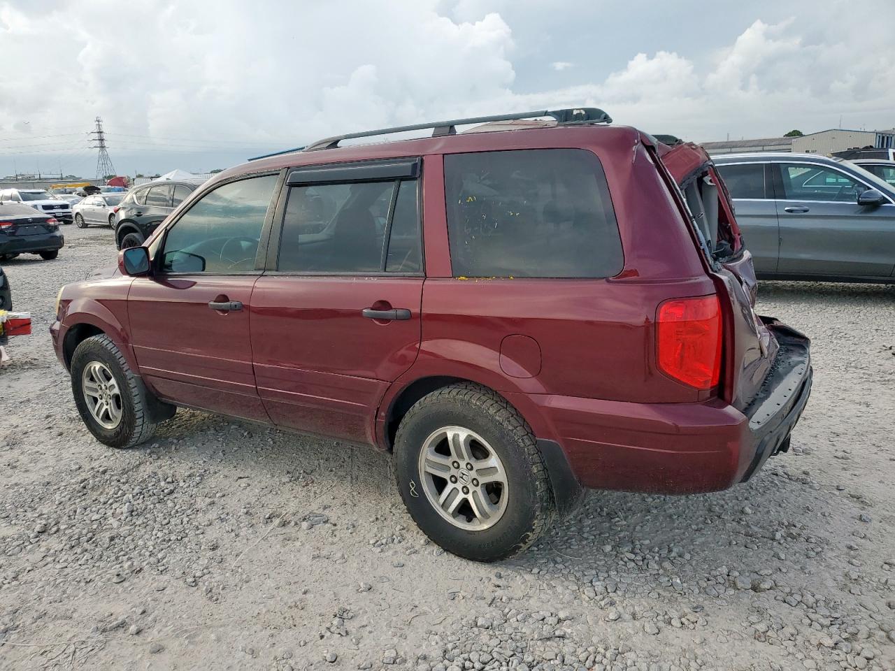 2003 Honda Pilot Exl red null gas 2HKYF18513H593690 photo #3