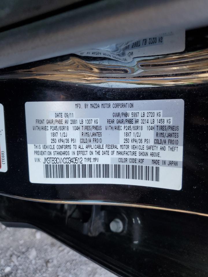 2012 Mazda Cx-9 VIN: JM3TB3CVXC0340512 Lot: 62379825