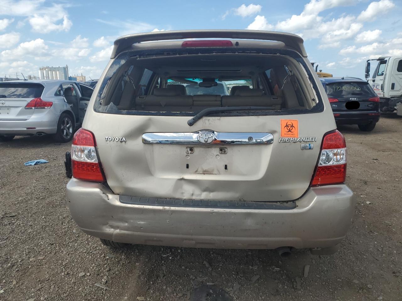 2006 Toyota Highlander Hybrid VIN: JTEDW21A060011832 Lot: 62944525