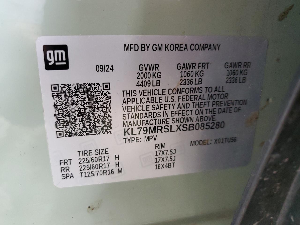 2025 Chevrolet Trailblazer Lt VIN: KL79MRSLXSB085280 Lot: 62393635