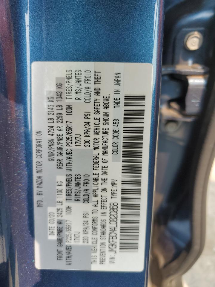 2020 Mazda Cx-5 Touring VIN: JM3KFBCM4L0820868 Lot: 60172415