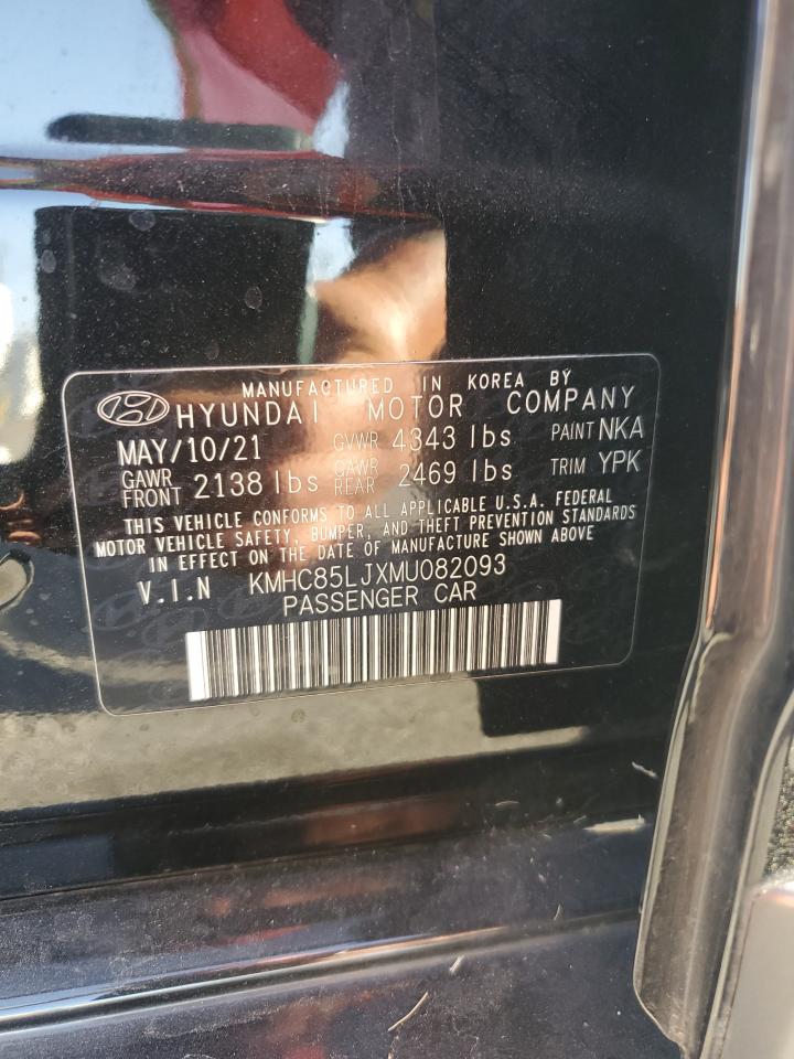 2021 Hyundai Ioniq Limited VIN: KMHC85LJXMU082093 Lot: 61483835