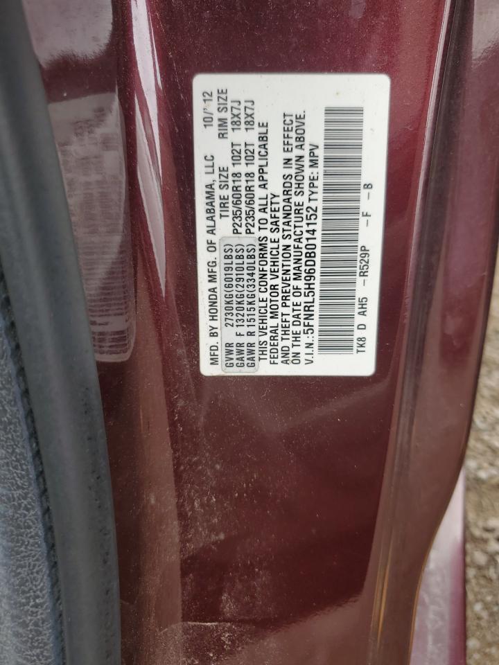 HONDA ODYSSEY 2013 VIN 5FNRL5H96DB014152 фото 13