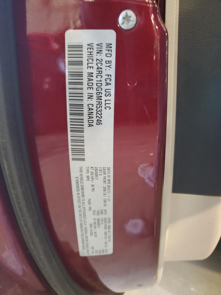 2021 Chrysler Voyager Lxi VIN: 2C4RC1DG6MR532246 Lot: 61667025