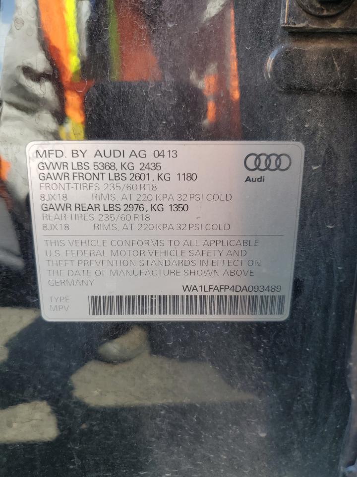 2013 Audi Q5 Premium Plus VIN: WA1LFAFP4DA093489 Lot: 61972605