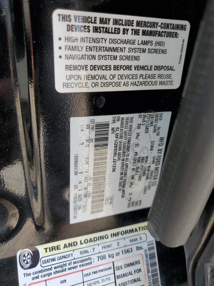 2008 Lincoln Navigator VIN: 5LMFU28508LJ21236 Lot: 61530835