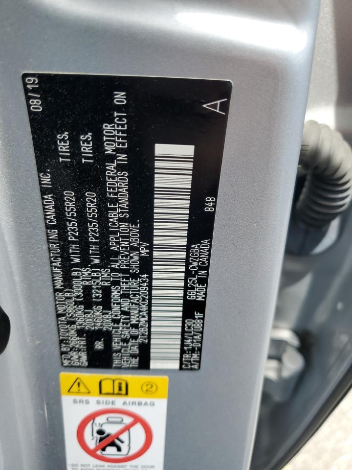 2019 Lexus Rx 350 Base VIN: 2T2BZMCA4KC209434 Lot: 62067065
