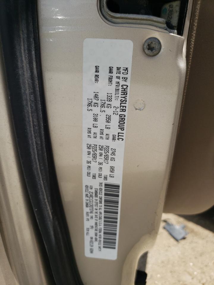 2012 Chrysler Town & Country Touring L VIN: 2C4RC1CG1CR273746 Lot: 62658785