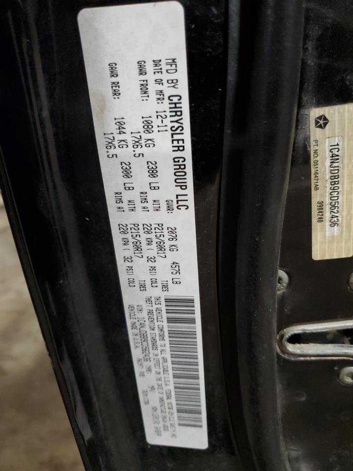 2012 Jeep Compass Sport VIN: 1C4NJDBB9CD562436 Lot: 61484665