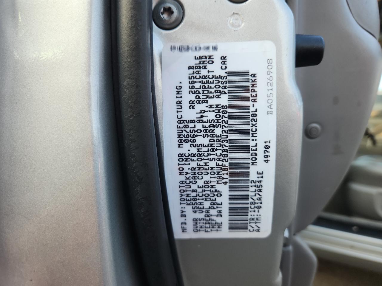 2003 Toyota Avalon Xl VIN: 4T1BF28B73U272708 Lot: 62541235