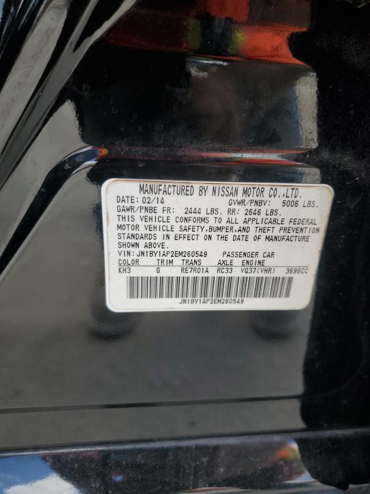 2014 Infiniti Q70 3.7 VIN: JN1BY1AP2EM260549 Lot: 62111725