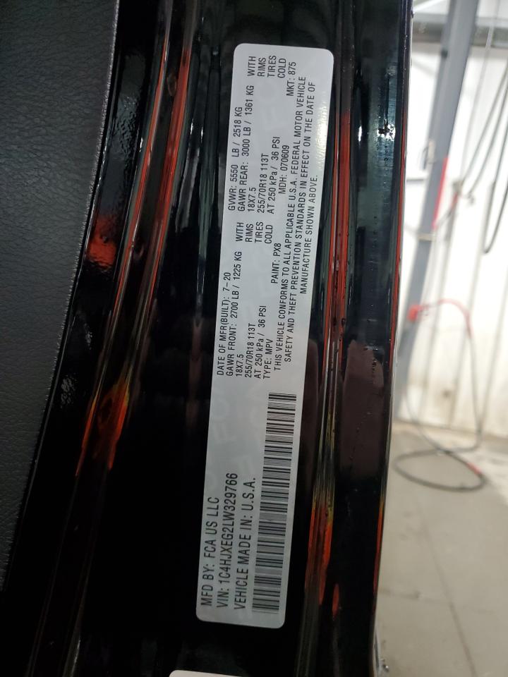 2020 Jeep Wrangler Unlimited Sahara VIN: 1C4HJXEG2LW329766 Lot: 61652035