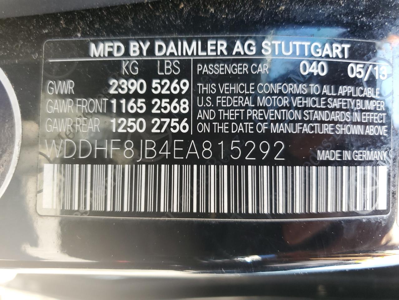 2014 Mercedes-Benz E 350 4Matic VIN: WDDHF8JB4EA815292 Lot: 62675955