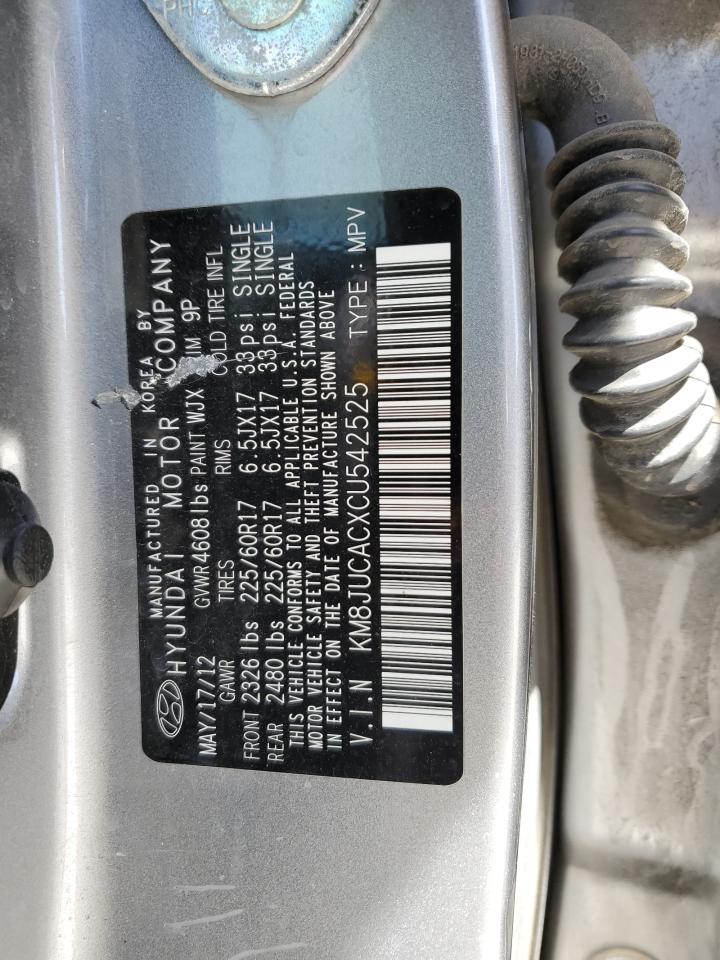 HYUNDAI TUCSON 2012 VIN KM8JUCACXCU542525 фото 13