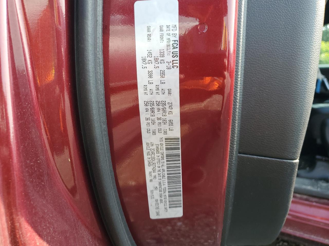 CHRYSLER PACIFICA 2018 VIN 2C4RC1BGXJR274344 zdjęcie 13