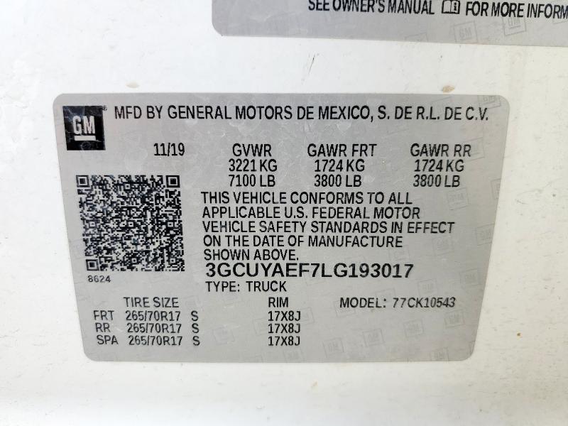2020 CHEVROLET SILVERADO K1500