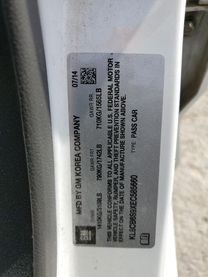 2014 Chevrolet Spark Ls VIN: KL8CB6S9XEC585660 Lot: 61608315