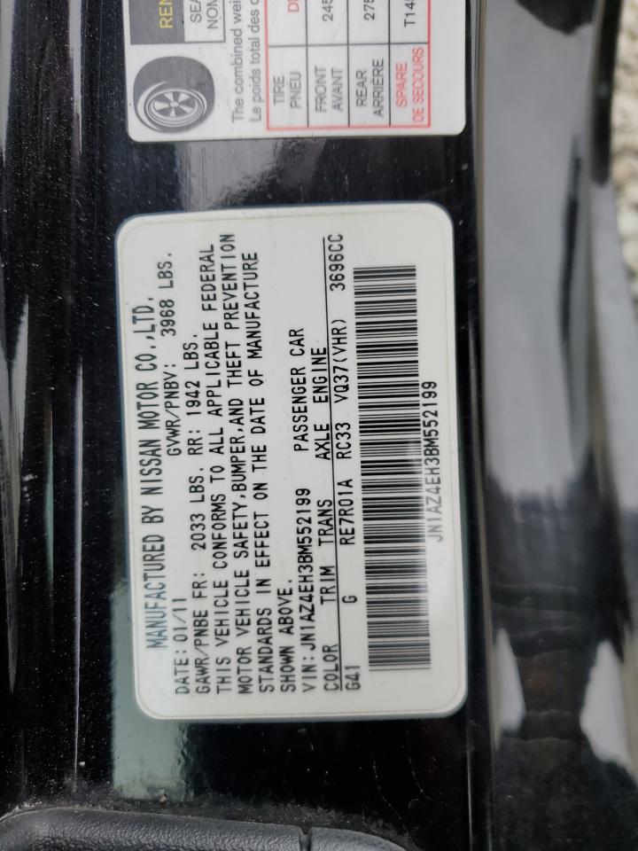 2011 Nissan 370Z Base VIN: JN1AZ4EH3BM552199 Lot: 59616875