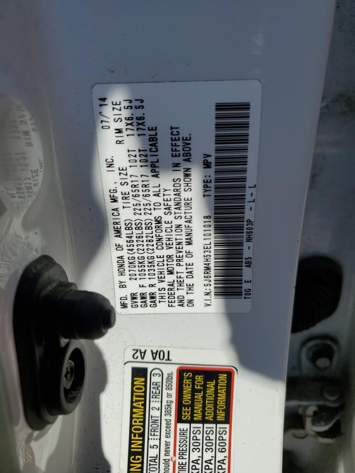 2014 Honda Cr-V Ex VIN: 5J6RM4H53EL101018 Lot: 62580215