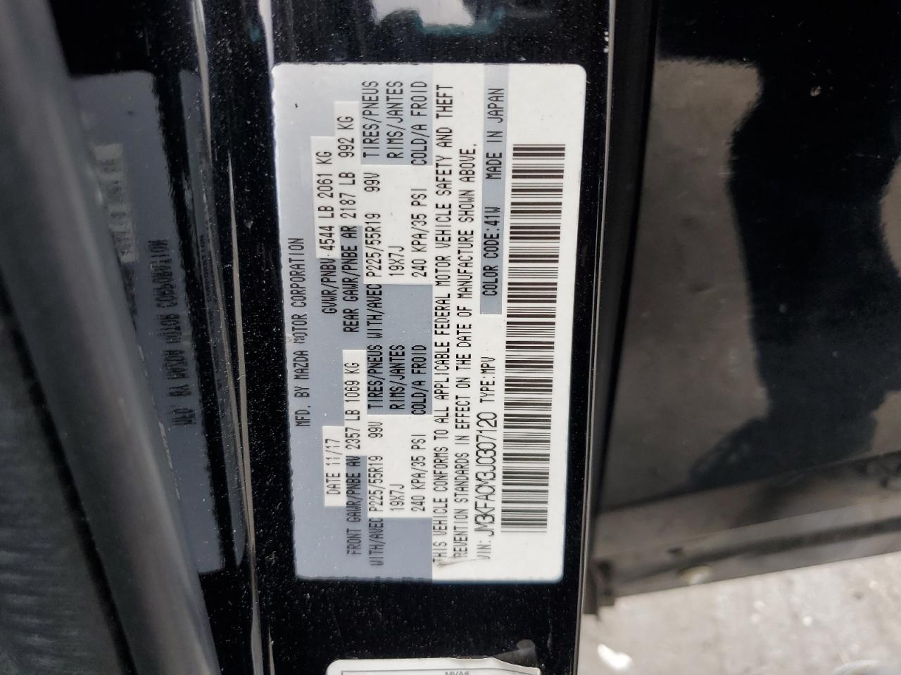 2018 Mazda Cx-5 Touring VIN: JM3KFACM3J0307120 Lot: 62201615
