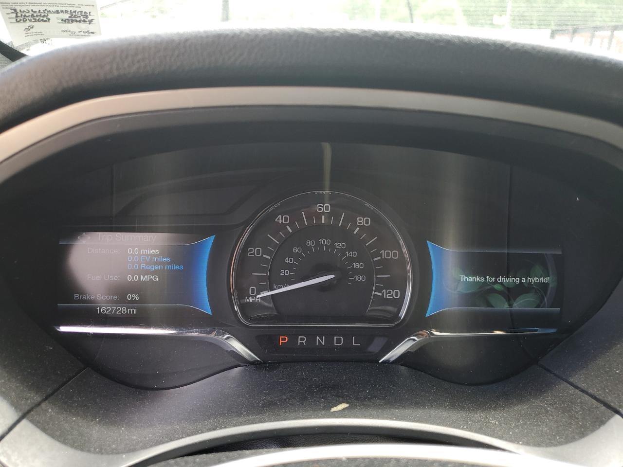 2017 Lincoln Mkz Hybrid Reserve VIN: 3LN6L5MU2HR641301 Lot: 59252175