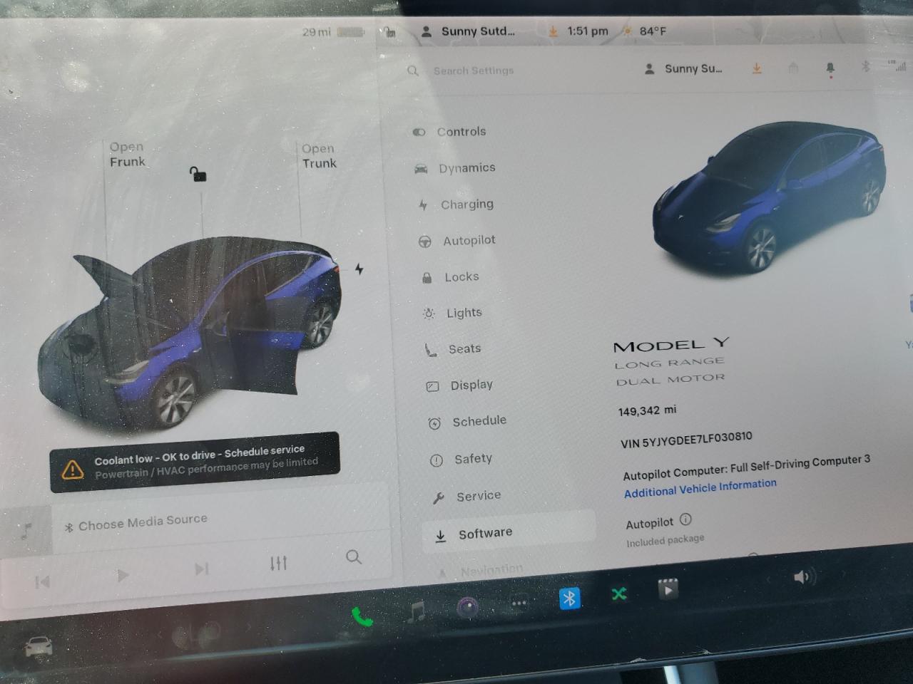 2020 Tesla Model Y VIN: 5YJYGDEE7LF030810 Lot: 61496325