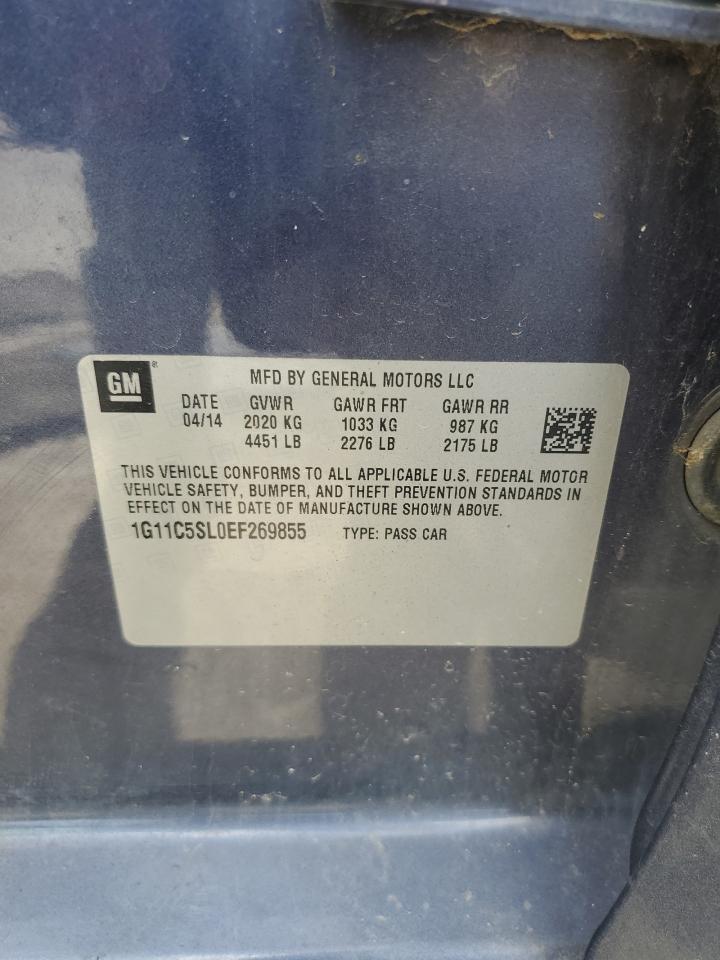 2014 Chevrolet Malibu 1Lt VIN: 1G11C5SL0EF269855 Lot: 62004125