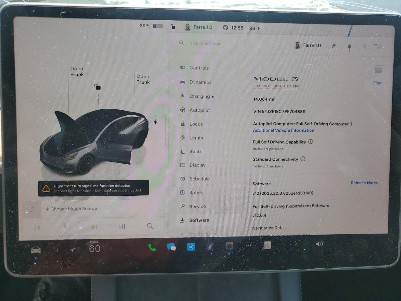 2023 Tesla Model 3 VIN: 5YJ3E1EC7PF704859 Lot: 62728715