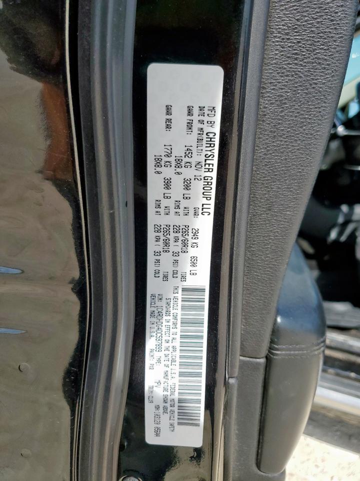 2013 Dodge Durango Crew VIN: 1C4RDHDG4DC597899 Lot: 61406935