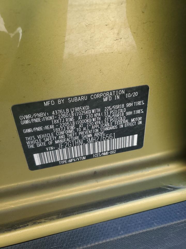 2021 Subaru Crosstrek Limited VIN: JF2GTHNC3MH276561 Lot: 59438455
