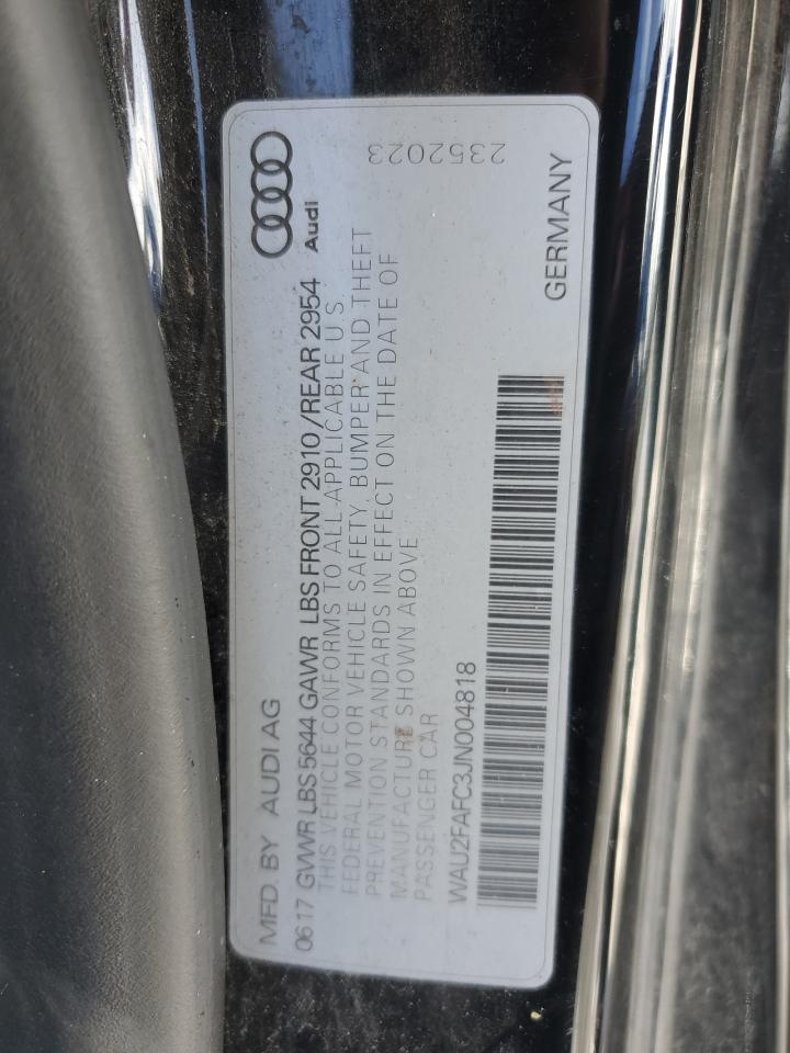 2018 Audi S7 Prestige VIN: WAU2FAFC3JN004818 Lot: 62195955