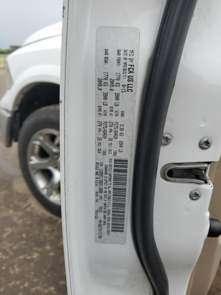 2016 Ram 1500 Laramie VIN: 1C6RR7JT6GS112600 Lot: 61682185