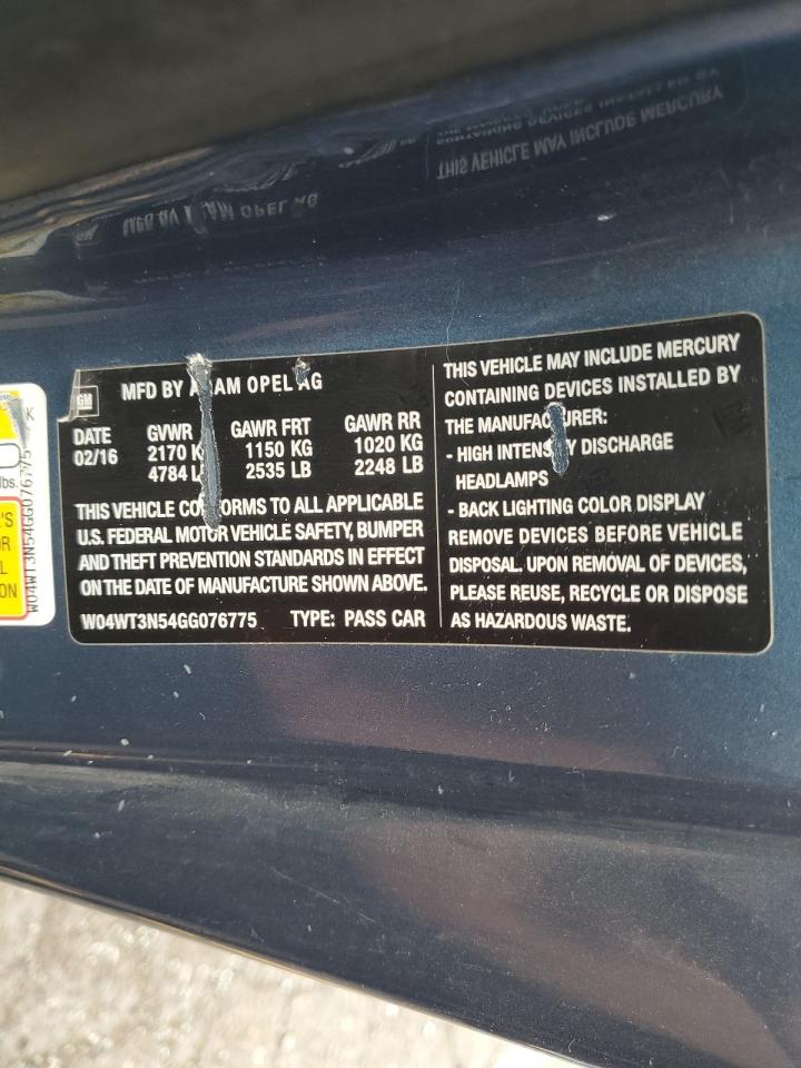 w04wt3n54gg076775 W04WT3N54GG076775 2016 Buick Cascada Premium