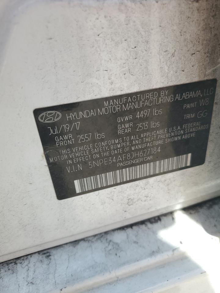 HYUNDAI SONATA 2018 VIN 5NPE34AF8JH627184 zdjęcie 12