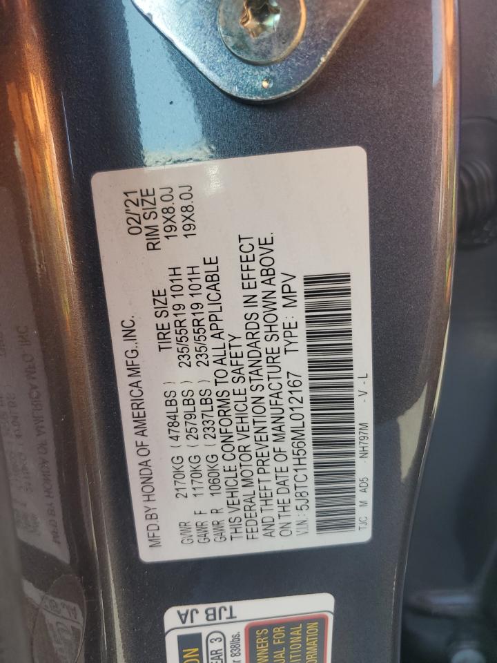 2021 Acura Rdx Technology VIN: 5J8TC1H56ML012167 Lot: 62325985