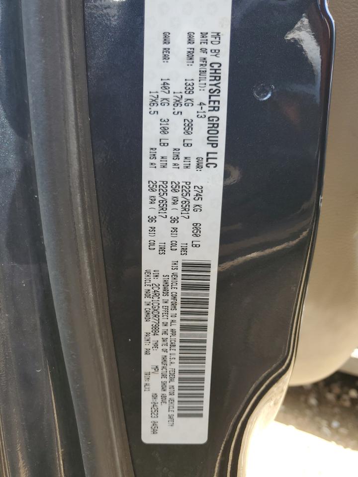 2013 Chrysler Town & Country Touring L VIN: 2C4RC1CGXDR779884 Lot: 62461545