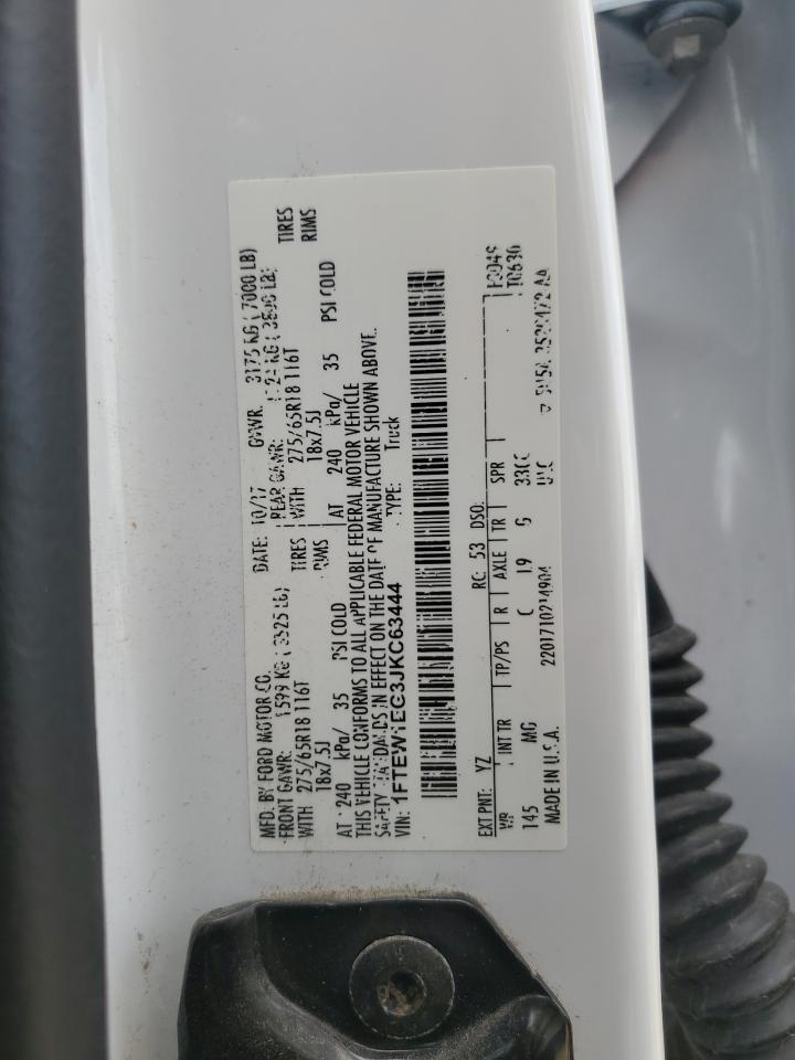 2018 Ford F150 Supercrew VIN: 1FTEW1EG3JKC63444 Lot: 62577665