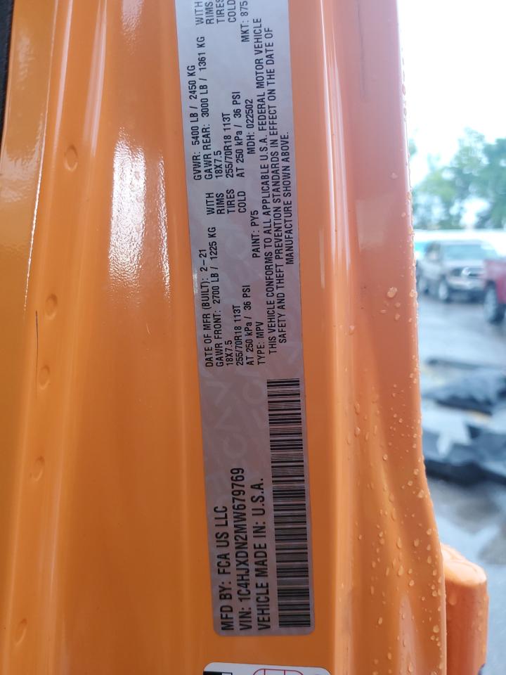 2021 Jeep Wrangler Unlimited Sport VIN: 1C4HJXDN2MW679769 Lot: 62221795
