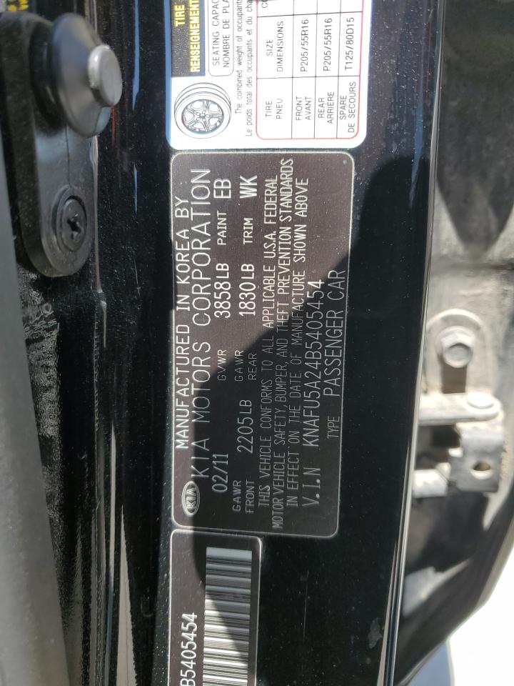 2011 Kia Forte Ex VIN: KNAFU5A24B5405454 Lot: 62098215