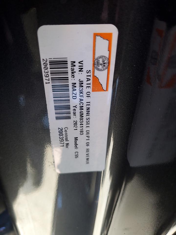 2021 Mazda Cx-5 Touring VIN: JM3KFACM4M0341183 Lot: 62309305