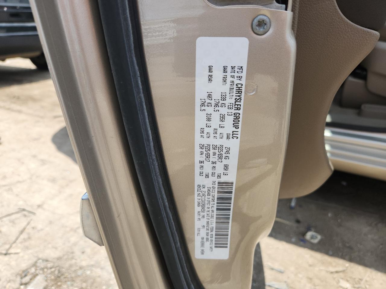 2013 Chrysler Town & Country Touring L VIN: 2C4RC1CGXDR684550 Lot: 60850265