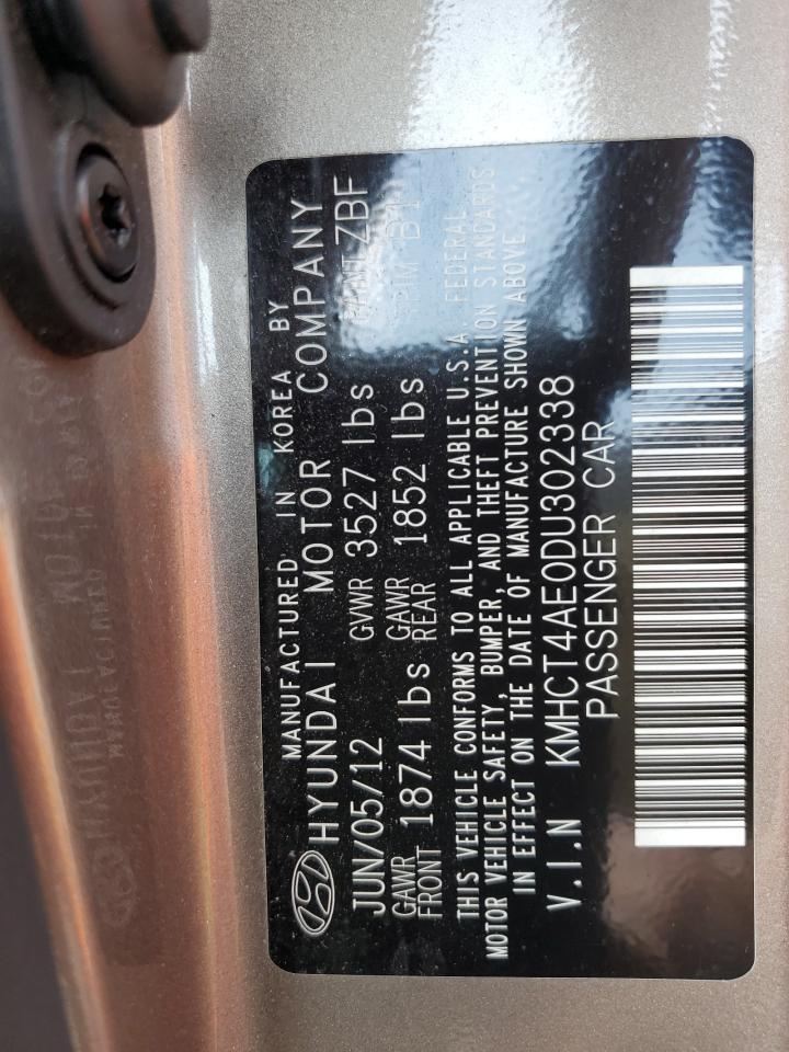 2013 Hyundai Accent Gls VIN: KMHCT4AE0DU302338 Lot: 60175755