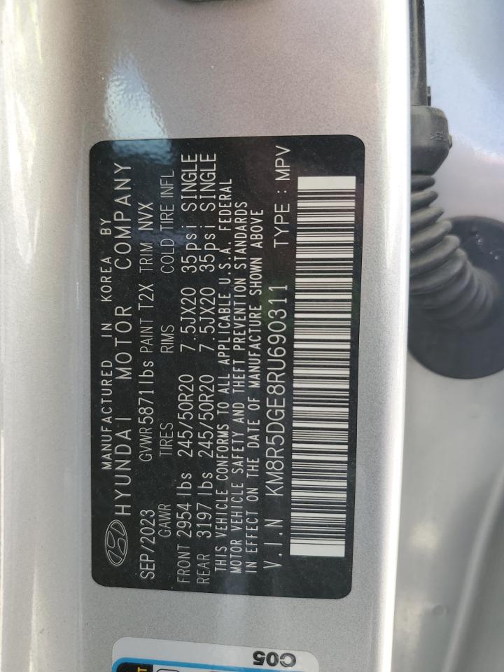 2024 Hyundai Palisade Limited VIN: KM8R5DGE8RU690311 Lot: 62272945