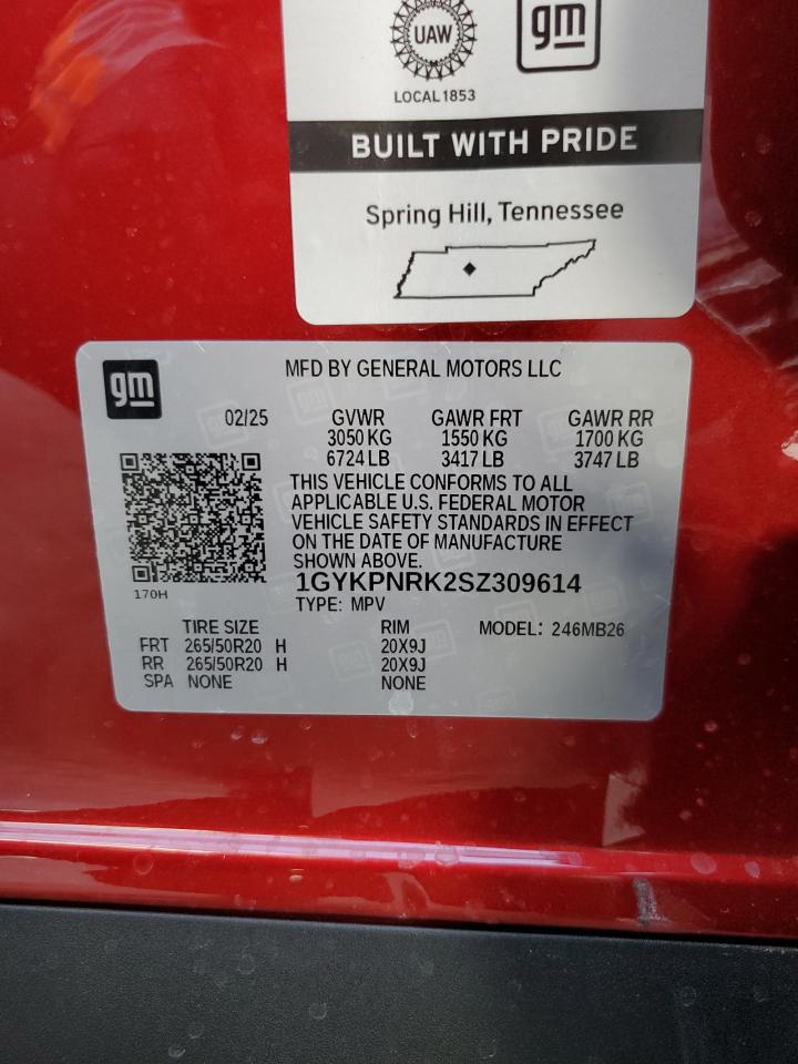 2025 Cadillac Lyriq Luxury VIN: 1GYKPNRK2SZ309614 Lot: 62785395