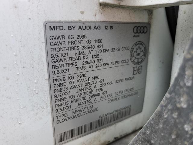 2017 AUDI Q7 TECHNIK S-LINE  