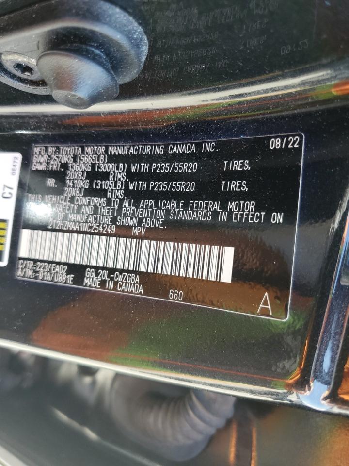 2022 Lexus Rx 350 VIN: 2T2HZMAA1NC254249 Lot: 63041575