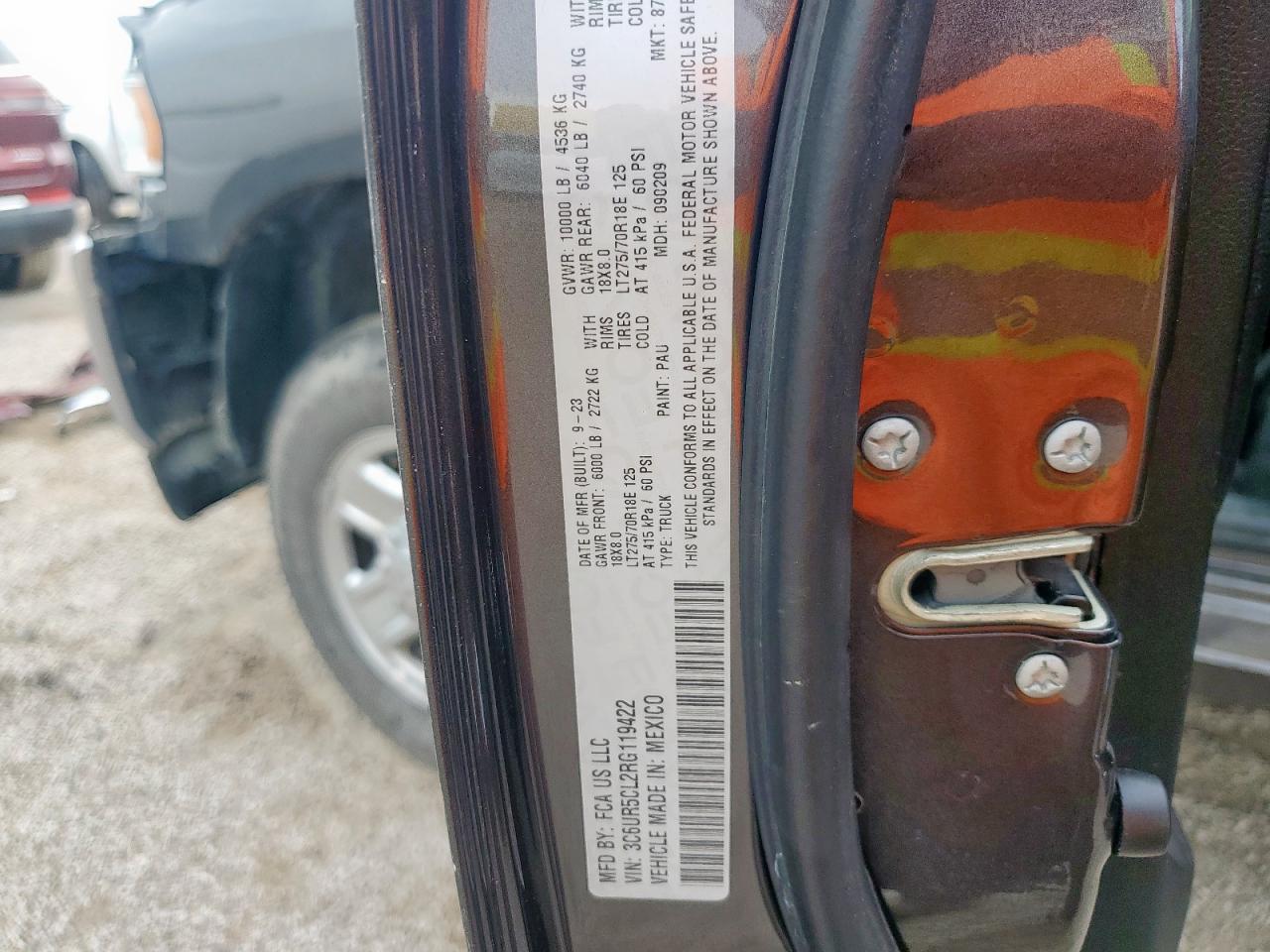 2024 Ram 2500 Tradesman VIN: 3C6UR5CL2RG119422 Lot: 61642845