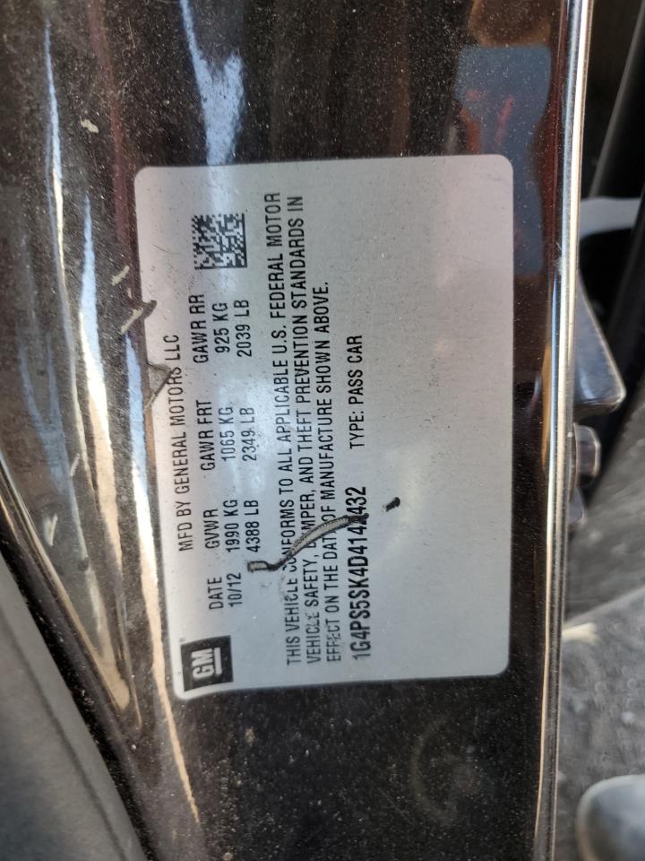 2013 Buick Verano VIN: 1G4PS5SK4D4142432 Lot: 62294535
