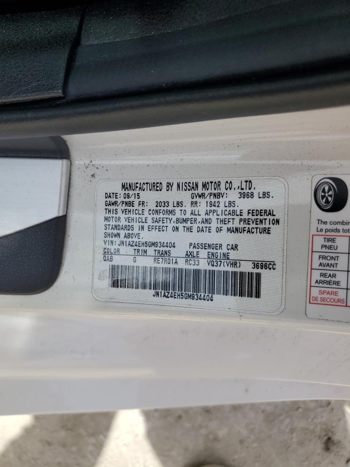 2016 Nissan 370Z Base VIN: JN1AZ4EH5GM934404 Lot: 60695125