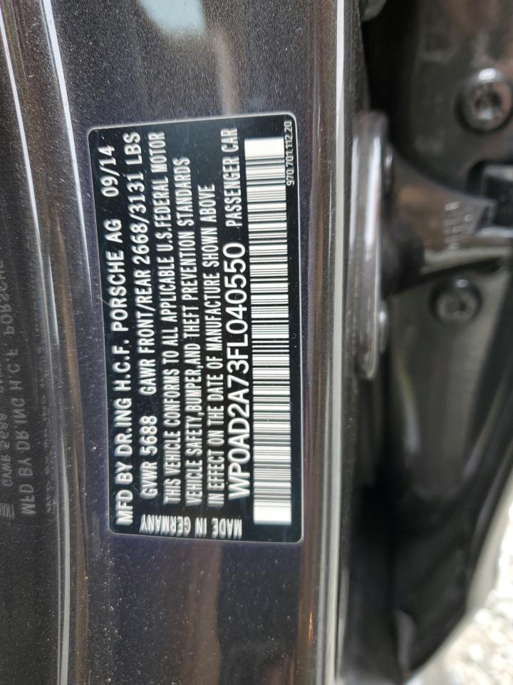 2015 Porsche Panamera Se Hybrid VIN: WP0AD2A73FL040550 Lot: 60873135
